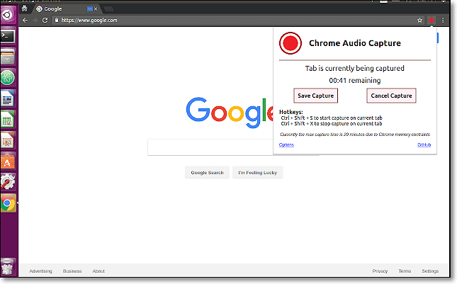 Chrome Audio Capture Tool
