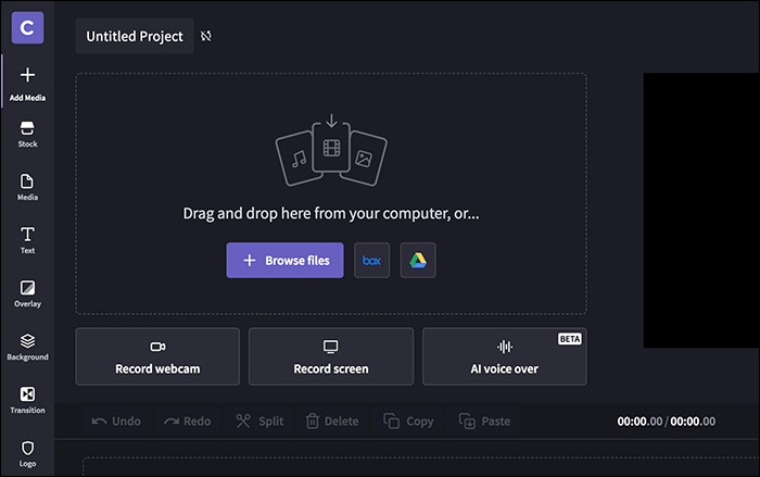clipchamp webgebaseerde schermrecorder