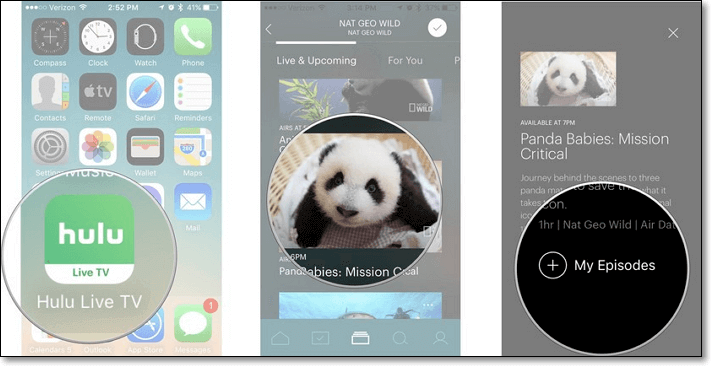 Hulu opnemen op iPhone en Android