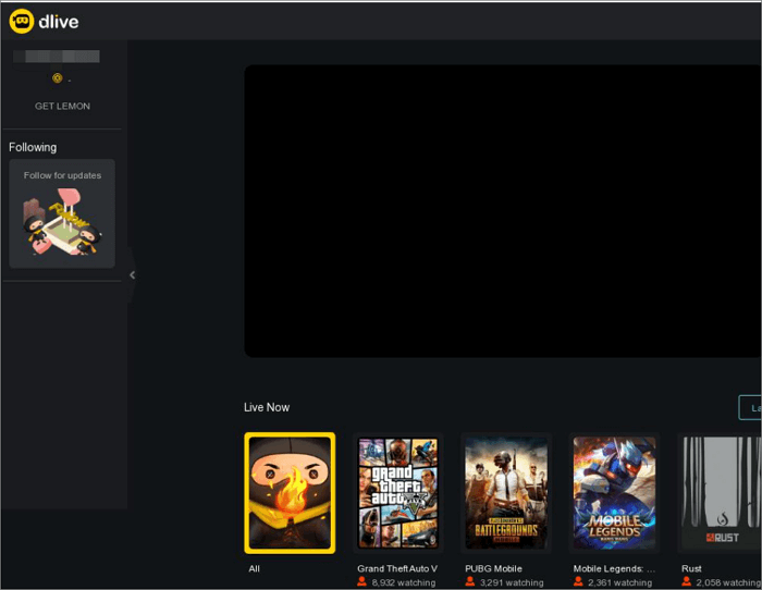 Dlive - site voor gaming-streaming