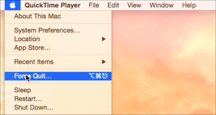 geforceerd stoppen quicktime