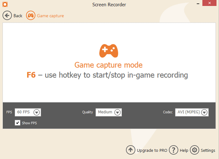 Neem gameplay op met ijsje schermrecorder