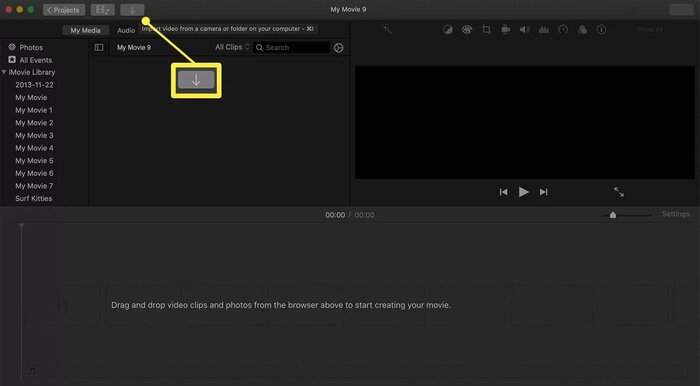 Open iMovie op uw Mac-computer