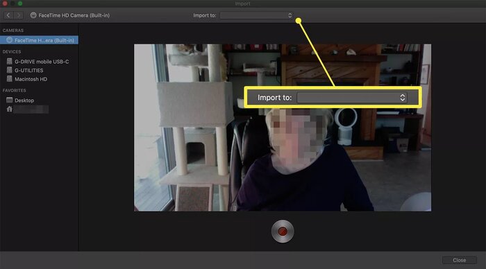 Webcam opnemen in iMovie