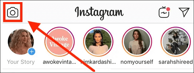 instagram hoofdinterface