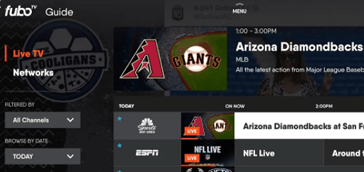 fubo tv-interface