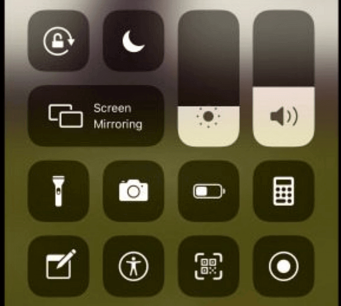 iPhone scherm opname knop