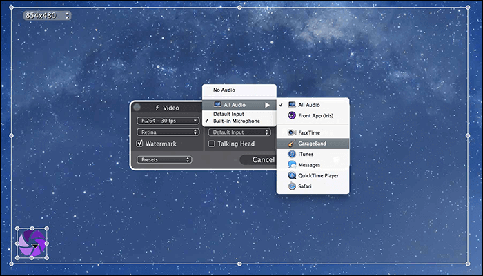 iris schema schermrecorder voor mac