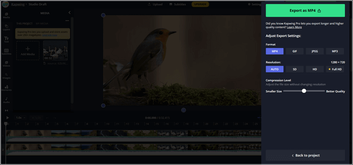 Kapwing HD-videodownloader