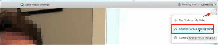 mac vervagingseffect webex cisco