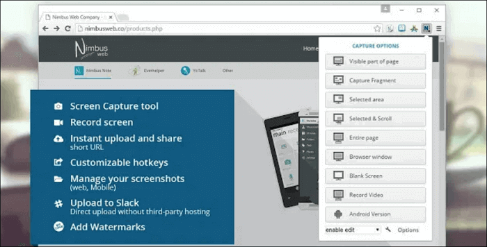 nimbus chrome-extensie