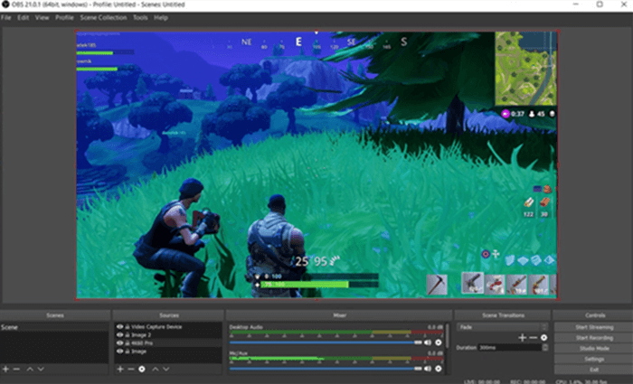 obs neemt schermvensters 10 op