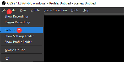 bitrate verandering in obs