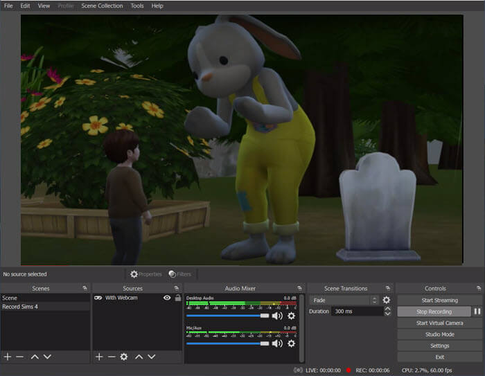 obs studio record spel