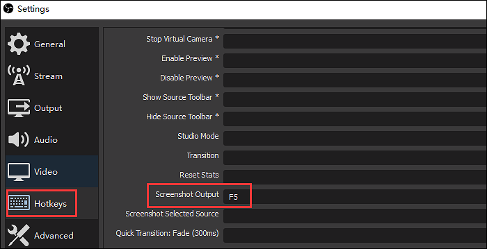 obs maak een screenshot