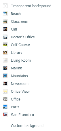 optie achtergrondafbeelding