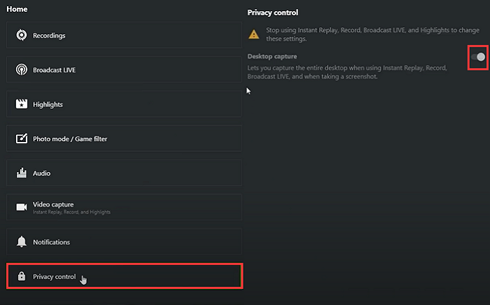 privacy-instelling in schaduwspel