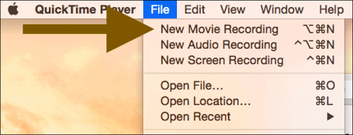 QuickTime Player - schermrecorder zonder tijdslimiet