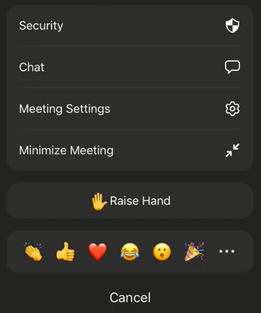 hand opsteken op mobiel