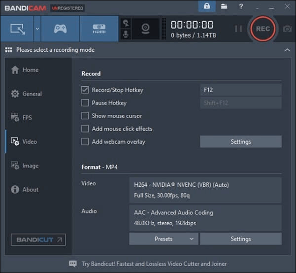 Neem Skyrim SE op met Bandicam