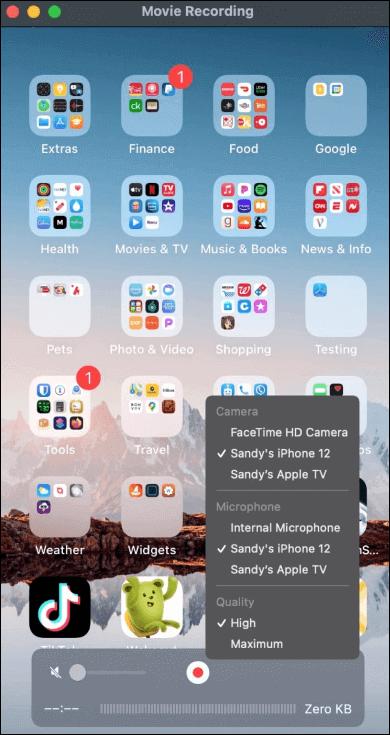 scherm opnemen zonder geluid iphone