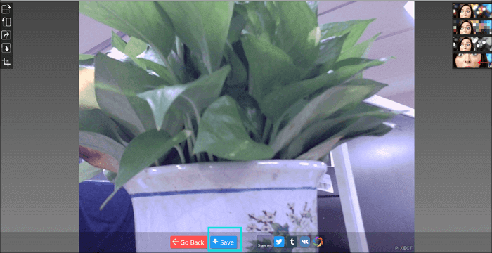 sla de afbeelding op in pixect