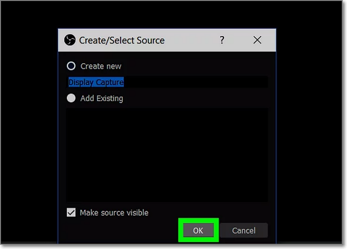 Selecteer opnamebron