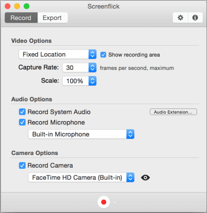 Scherm- en audiorecorder op Mac