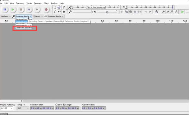stel de durf van het opnameapparaat in