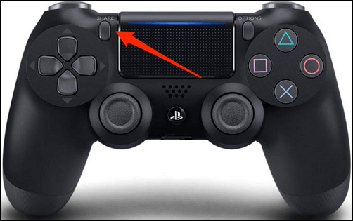 Share-knop op PS4