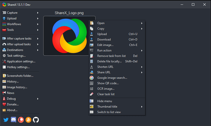 open source schermrecorder - ShareX