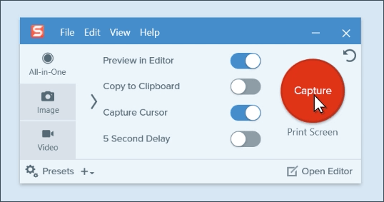 Bandicam-alternatieven - Snagit
