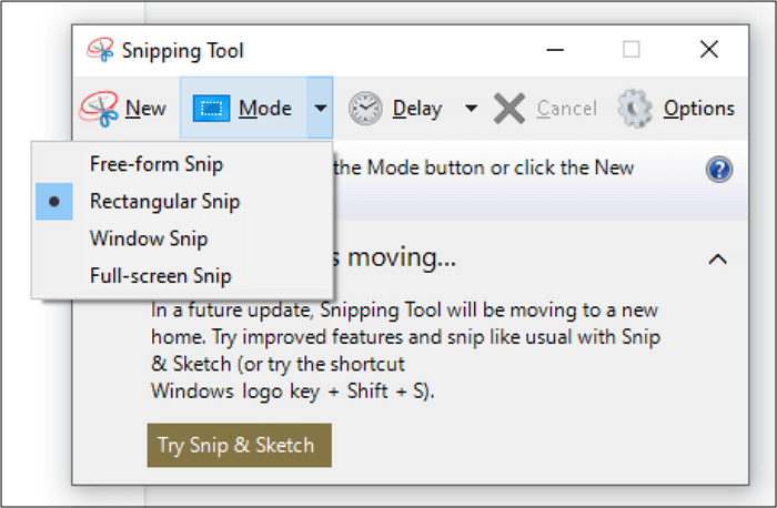 Selecteer opnameregio