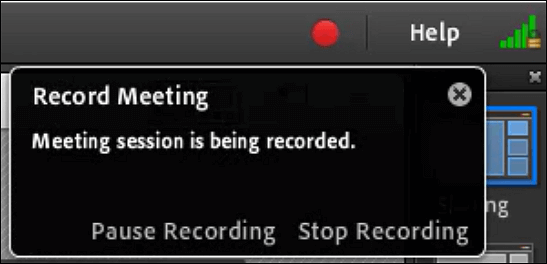 start met opnemen adobe connect