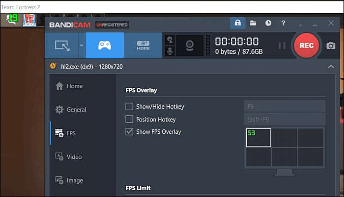 Selecteer de FPS van de opname