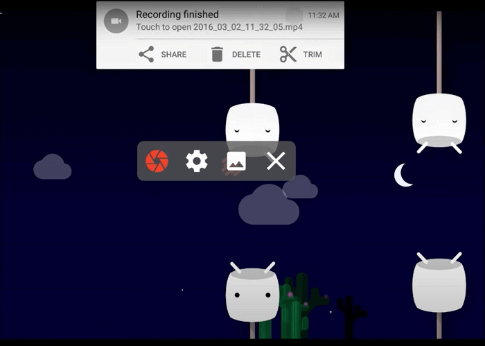 stop met opnemen az screen recorder
