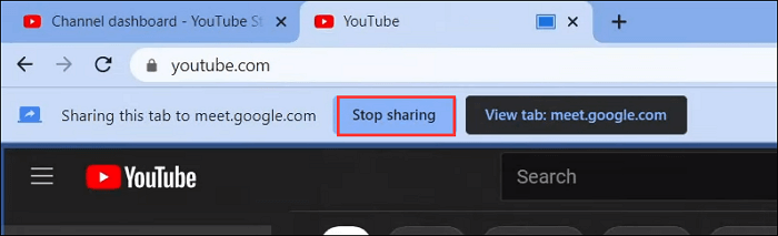 Scherm delen stoppen