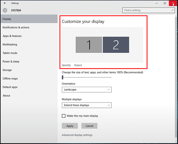 Display-instellingen wijzigen