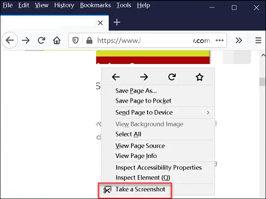 screenshot maken in firefox