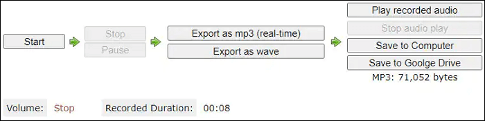Cloud-audiorecorder gebruiken