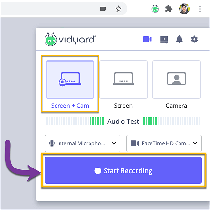 vidyard schermrecorder