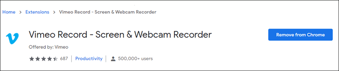 vimeo record chrome-extensie