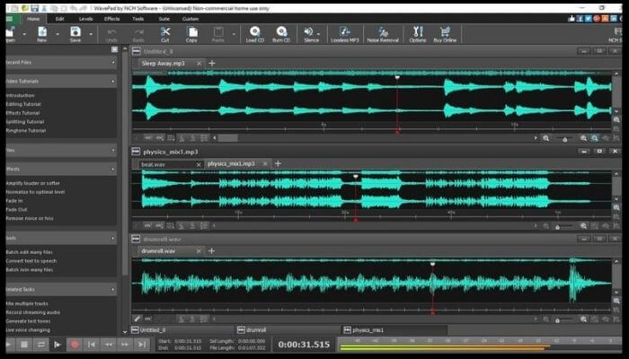 wavepad geluid opnemen