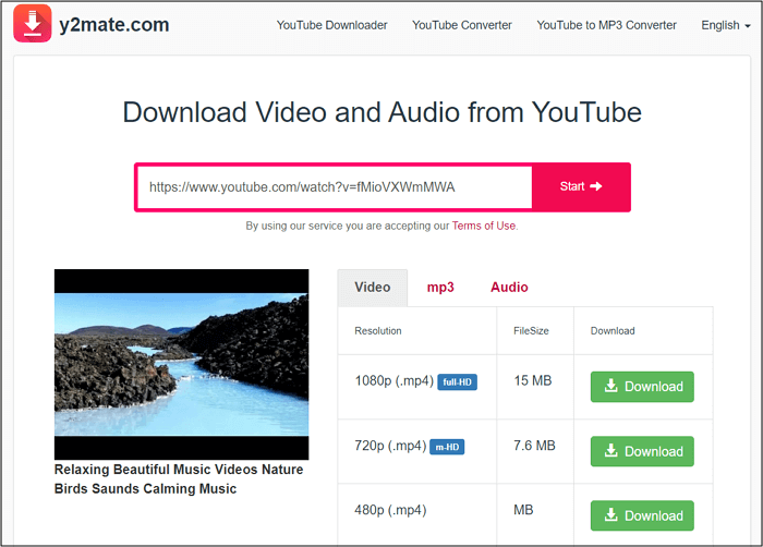 Y2Mate HD-videodownloader