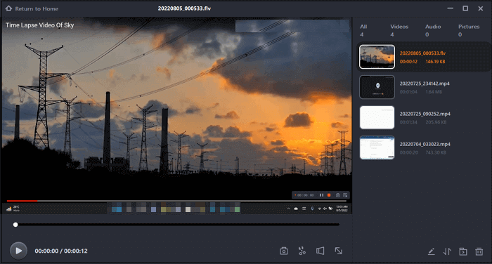 EaseUS RecExperts FLV-speler
