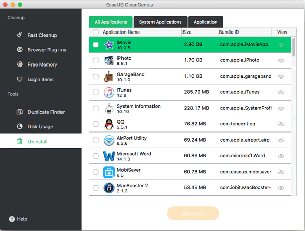Verwijder de applicatie op Mac.