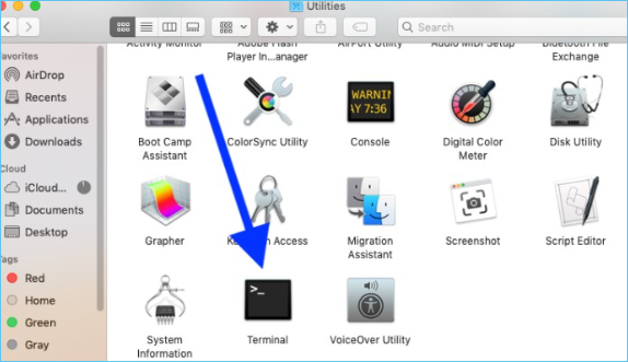 mac hulpprogramma's terminal