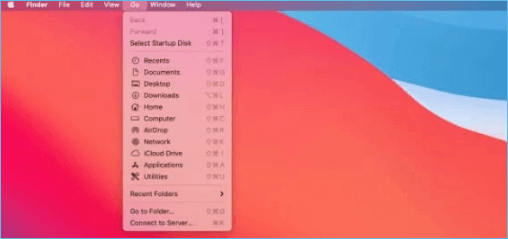open finder go sectie