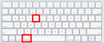 druk samen op command- en r-toetsen