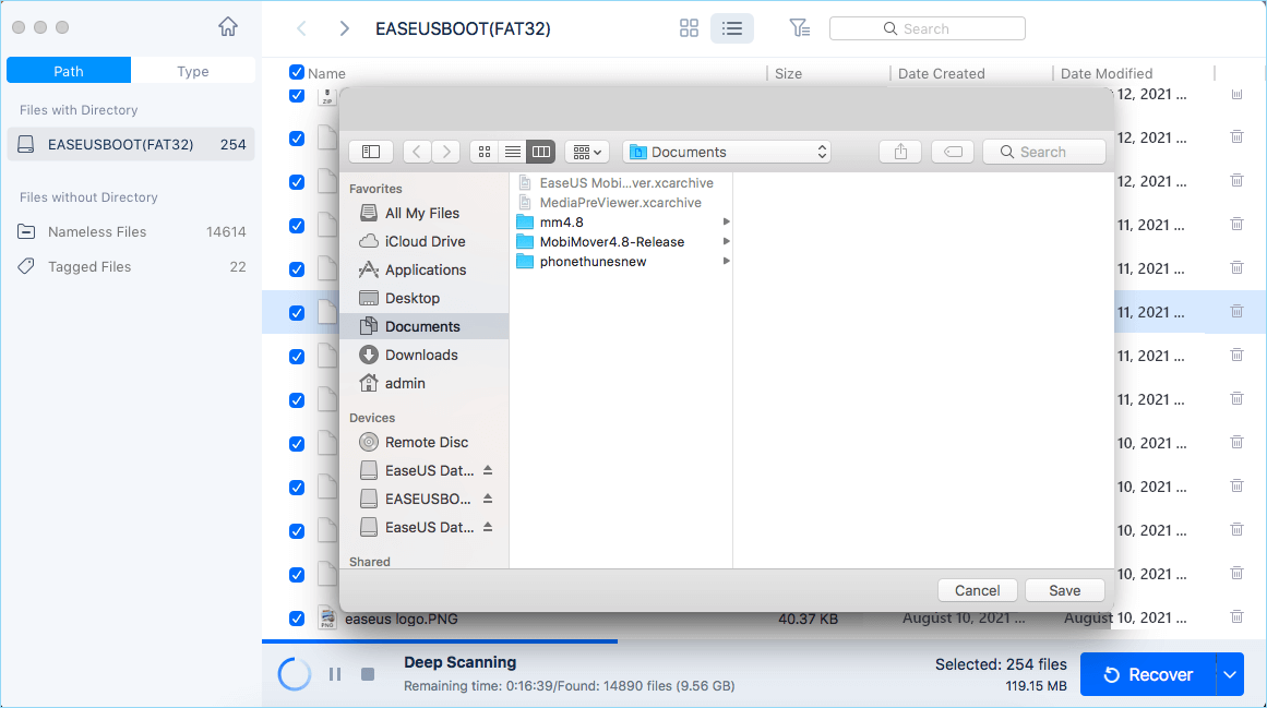 klik op de knop Nu herstellen om verloren flashdrive-gegevens op uw Mac te herstellen